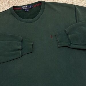 Polo Ralph Lauren Forest Green Cropped Sweatshirt | Boxy Minimal Crewneck